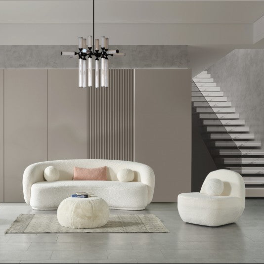 Canapea boucle Diamond cu design modern, tapițerie texturată premium, ideală pentru living elegant