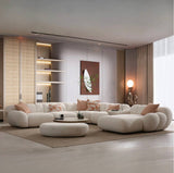 Canapea si coltar Molivo cu tapiterie boucle premium