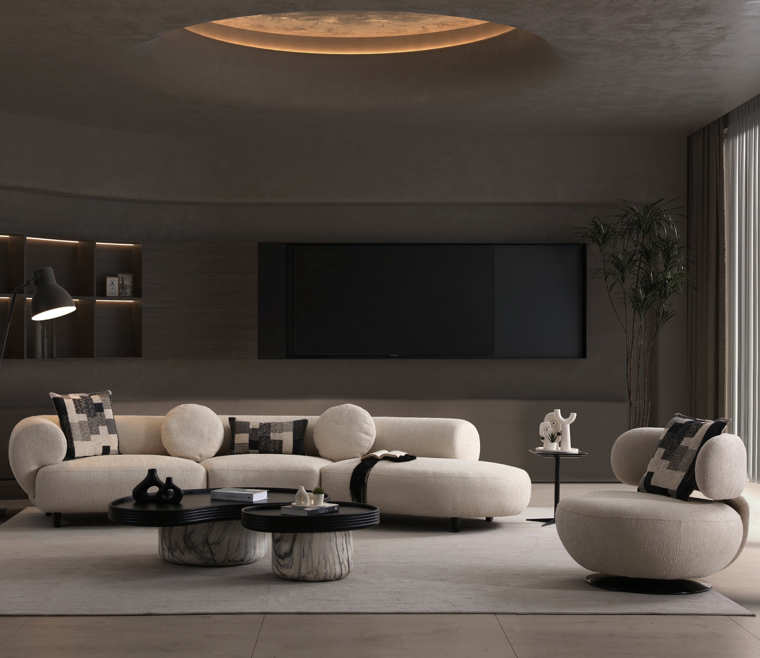 Canapea Noir Luxe cu tapițerie premium și linii contemporane