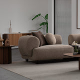 edere laterală canapea Aura, design fluid și finisaje premium în nuanțe naturale