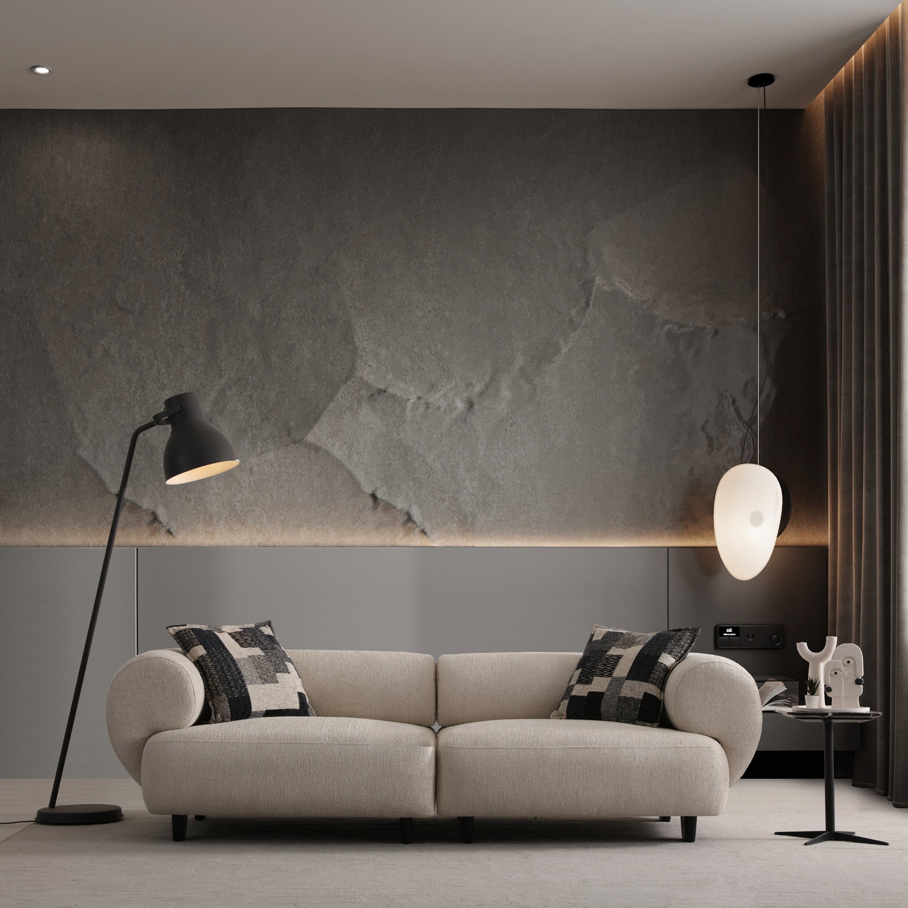 Canapea albă design lux interior