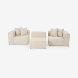 Canapea Frame modulara Soft Beige pentru living contemporan, confort premium