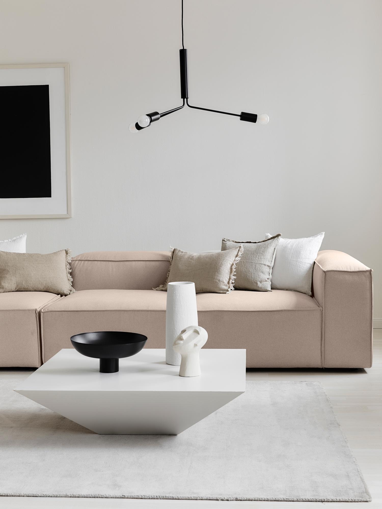 Canapea modulara Noma Calm vazuta frontal, design curat
