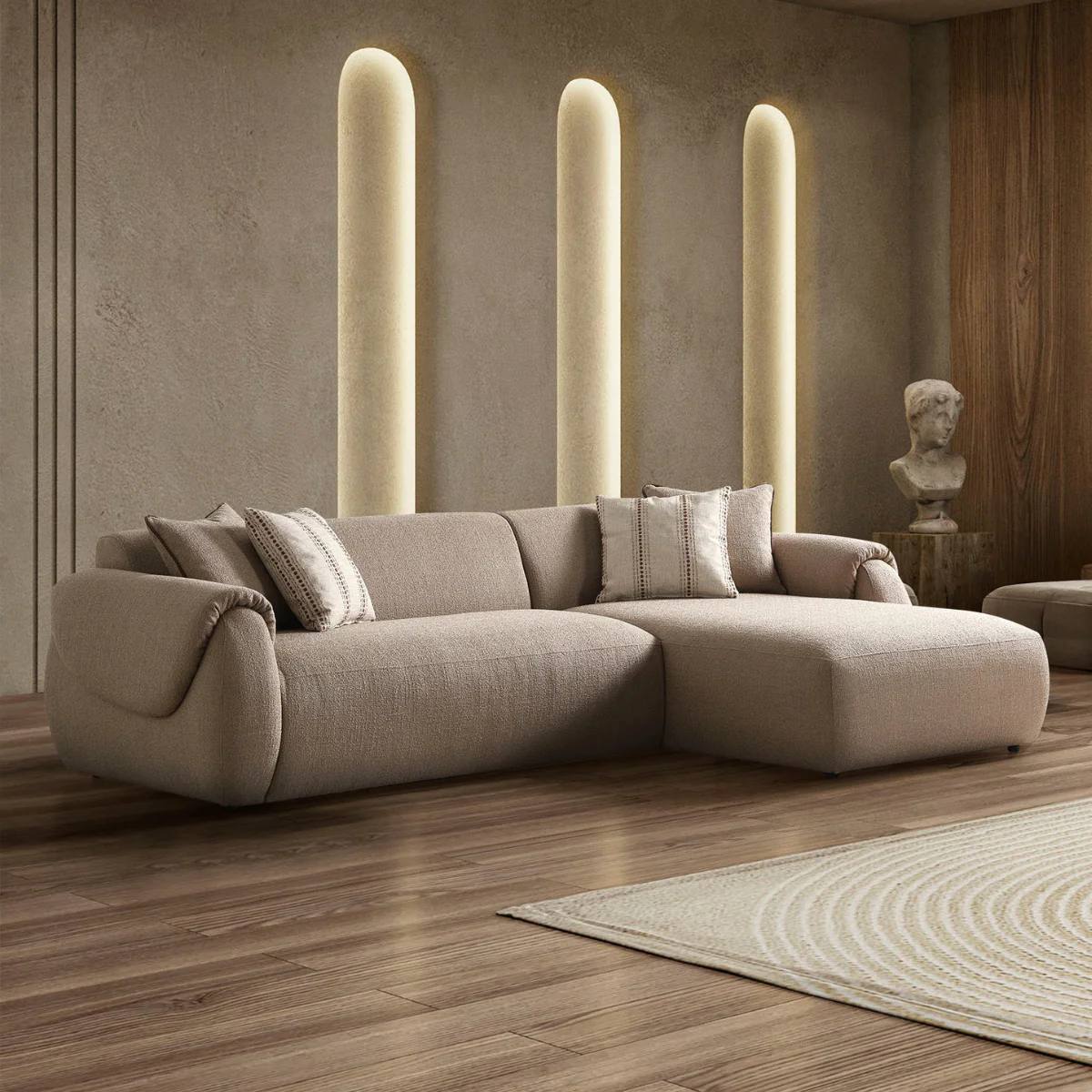 Coltar modern Chelsea Boucle pentru interior contemporan