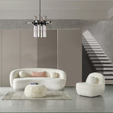 Canapea boucle Diamond cu design modern, tapițerie texturată premium, ideală pentru living elegant