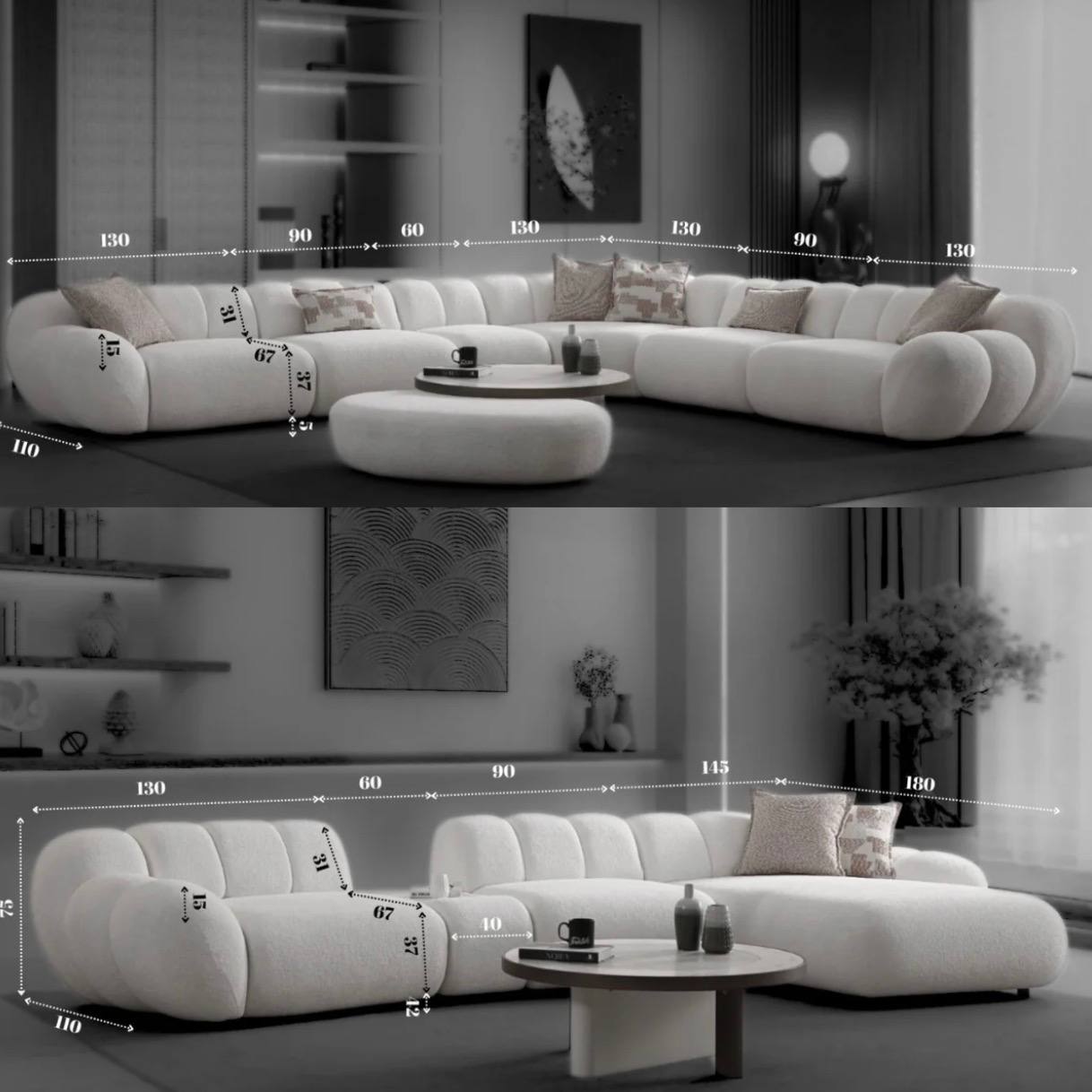 anapea modulara Molivo cu forme organice si confort ridicat