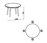 Masa Dining Monaco din lemn masiv, design minimalist contemporan, ideală pentru dining de lux