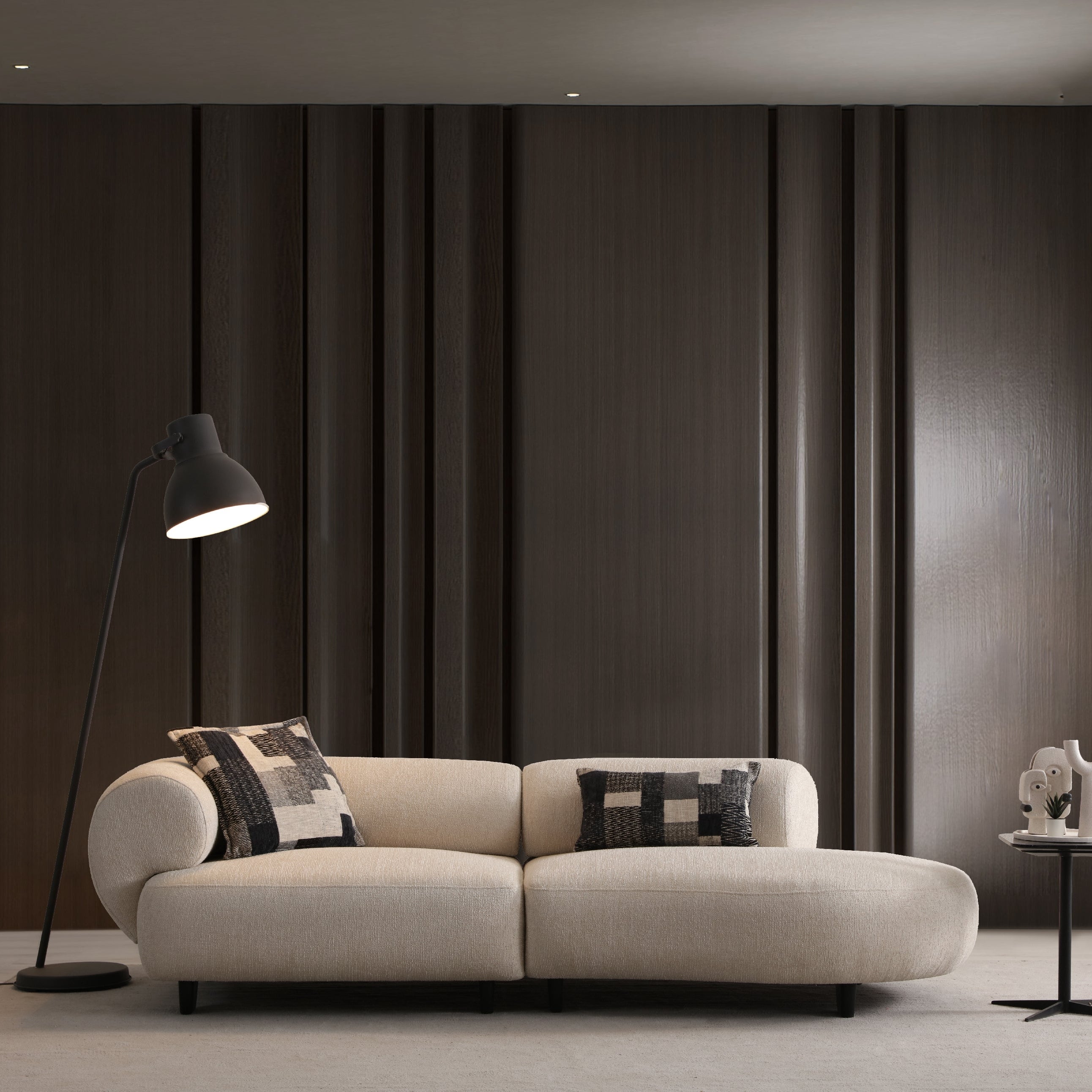 Canapea albă Noir Luxe pentru living elegant