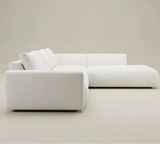 Canapea modulara Aura Cream cu design modern, sezut generos si nuanta deschisa