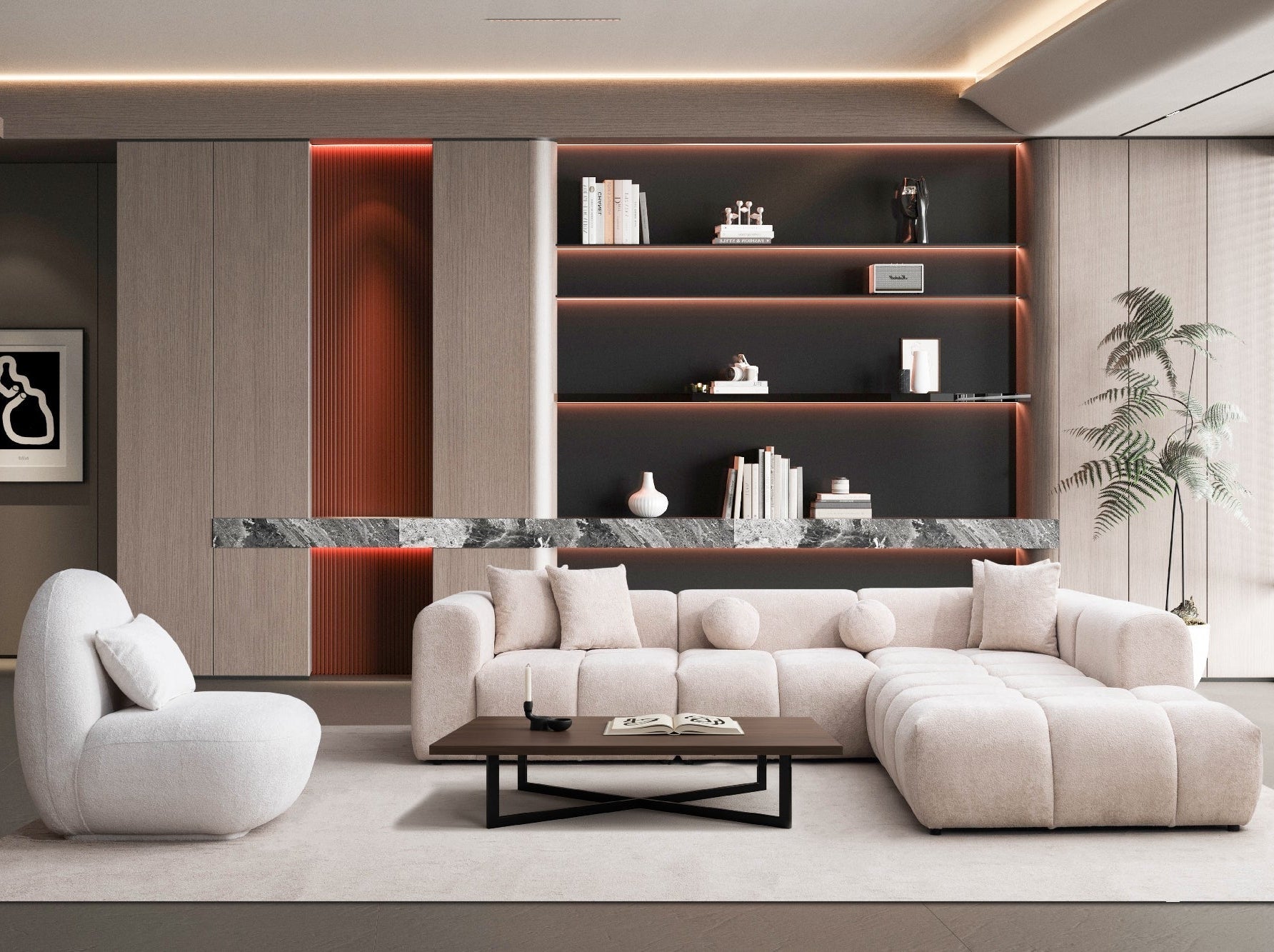 Canapea Velora modulara cu design arhitectural